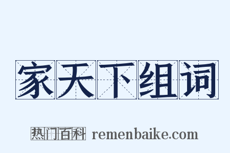 家天下组词是什么意思的图片